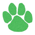 Glitter Green Paw Print Temporary Tattoo (2"x2")